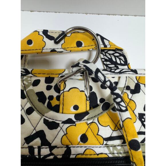 Vera Bradley Go Wild 3 Fold Travel Hanging Organizer New With Tags Yellow Black - Picture 3 of 11